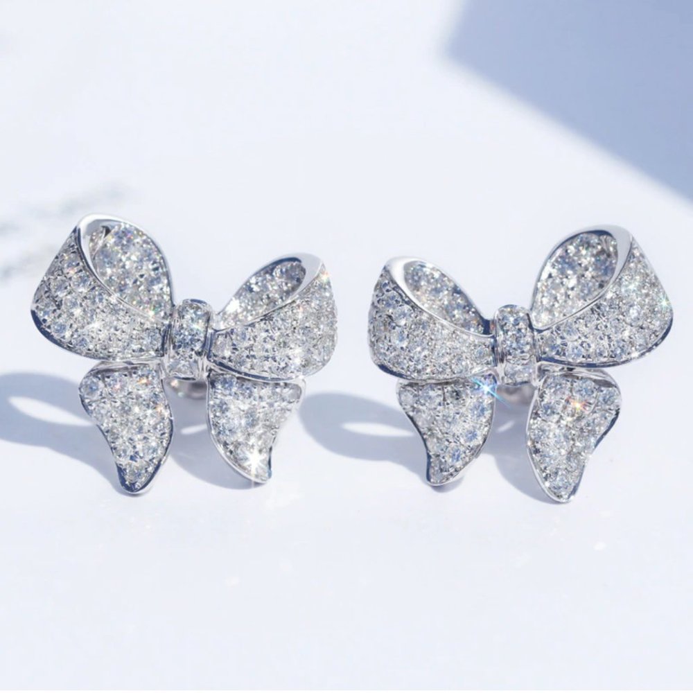 Sterling Silver Bow Earrings